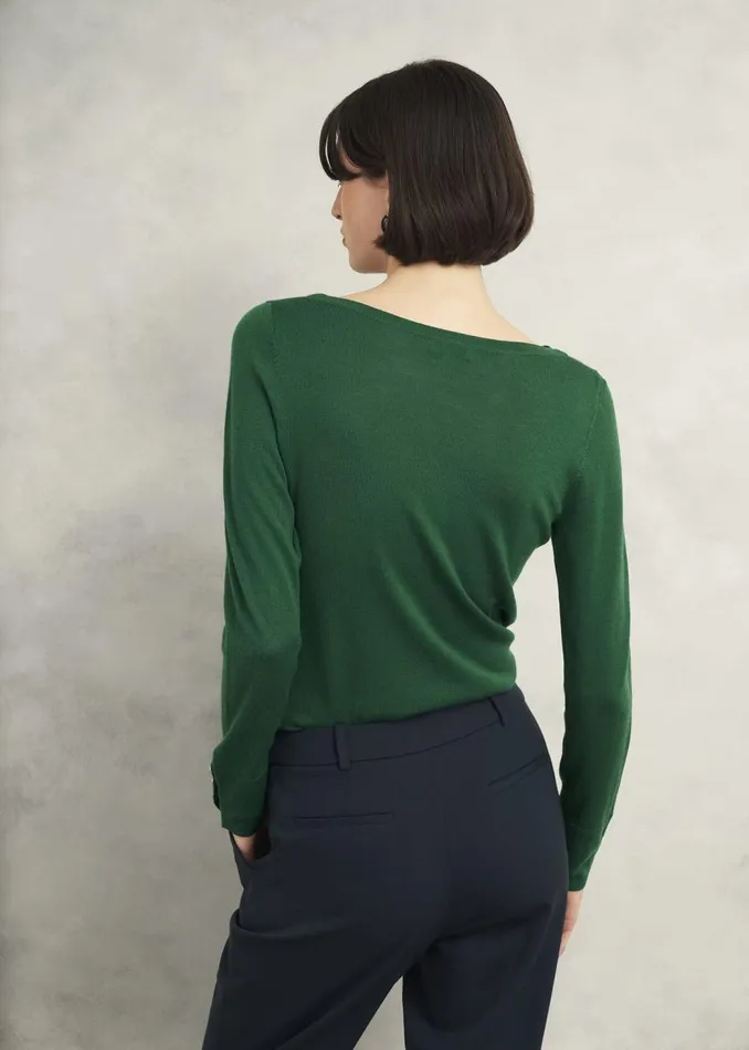 Jumpers and Cardigans Women HOBBS Perla Merino Wool Jumper Agate Green