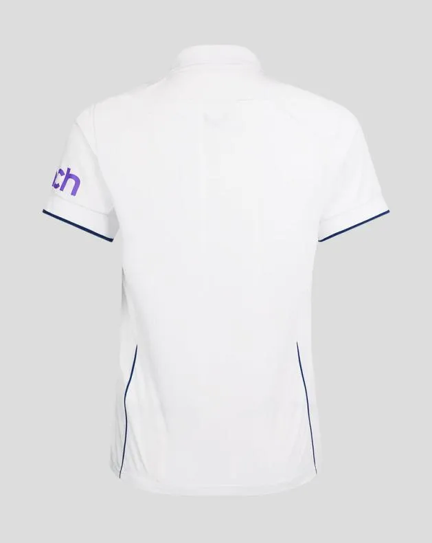 Junior Castore Junior England Cricket Ashes Polo Shirt 8211 White