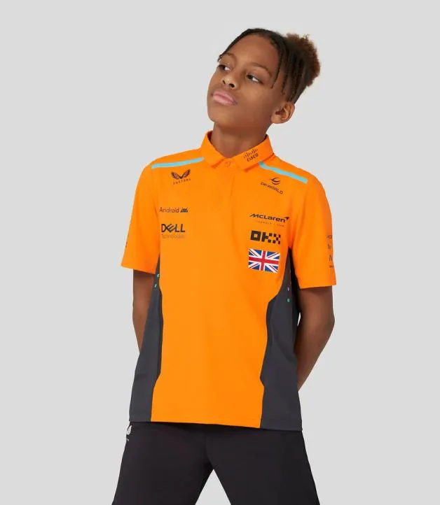 Junior Castore Junior McLaren Official Teamwear Polo Shirt Lando Norris Formula 1