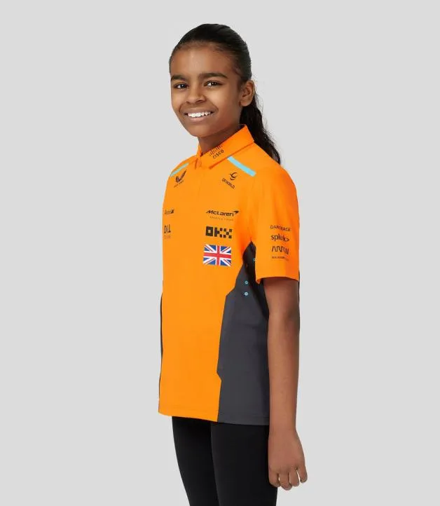 Junior Castore Junior McLaren Official Teamwear Polo Shirt Lando Norris Formula 1