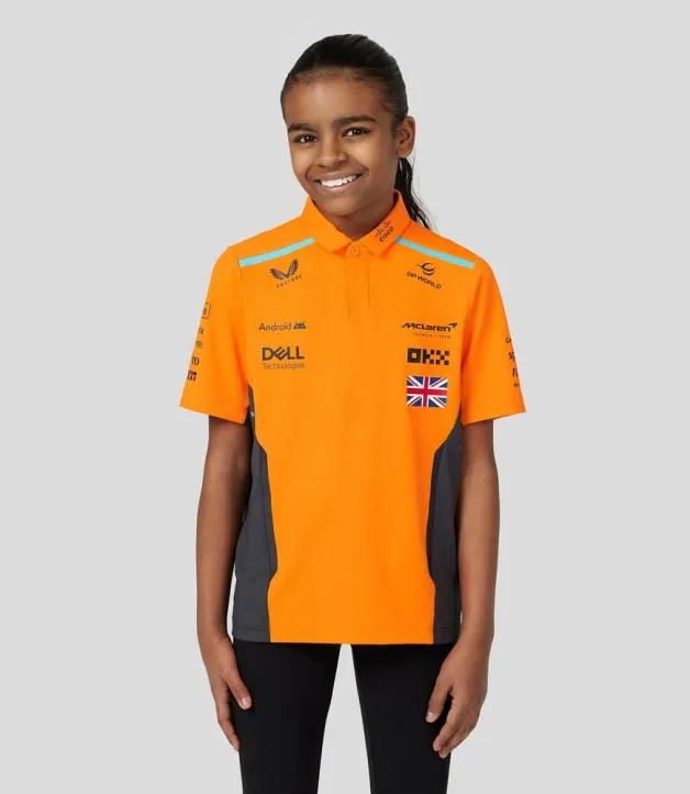 Junior Castore Junior McLaren Official Teamwear Polo Shirt Lando Norris Formula 1