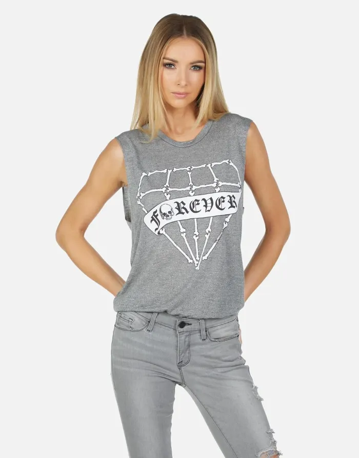 Kel Bone Diamond Heather Grey Women039s Lauren Moshi Tanks