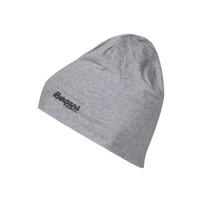 Kids Bergans Of Norway Beanies And Balaclava Youth Cotton Beanie Grey Melange
