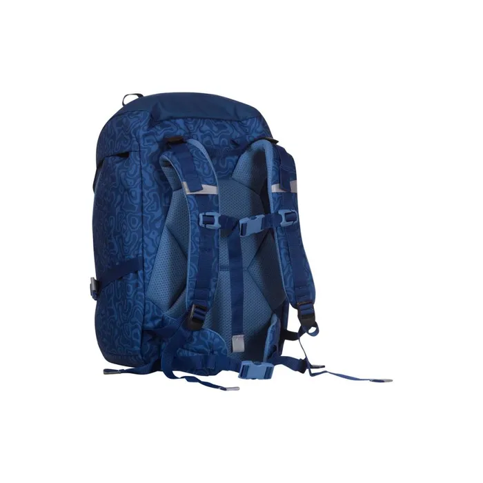 Kids Bergans Of Norway School Backpacks Aksla 24 Lid Dark Riviera Blue Topo