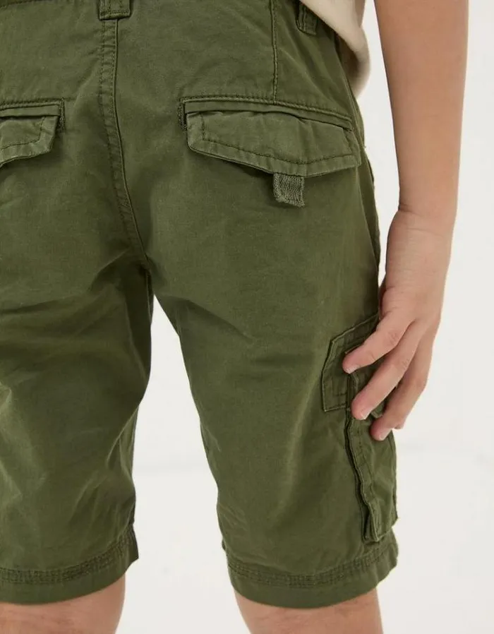 Kids FatFace Shorts Lulworth Cargo Shorts Khaki Green