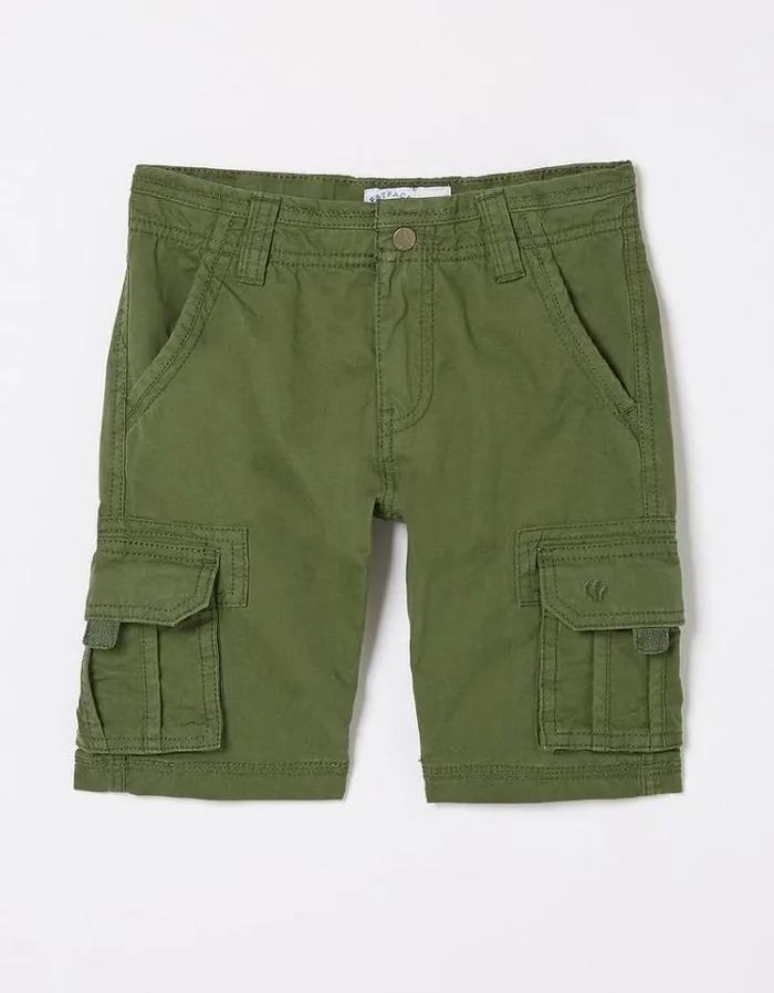 Kids FatFace Shorts Lulworth Cargo Shorts Khaki Green
