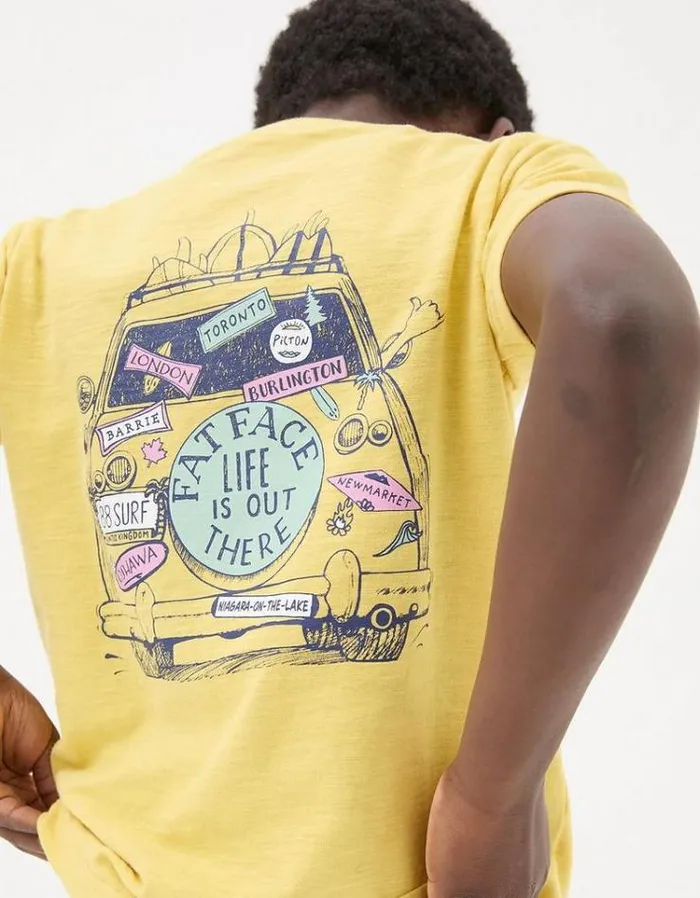 Kids FatFace TShirts and Polos Destination Graphic TShirt Yellow
