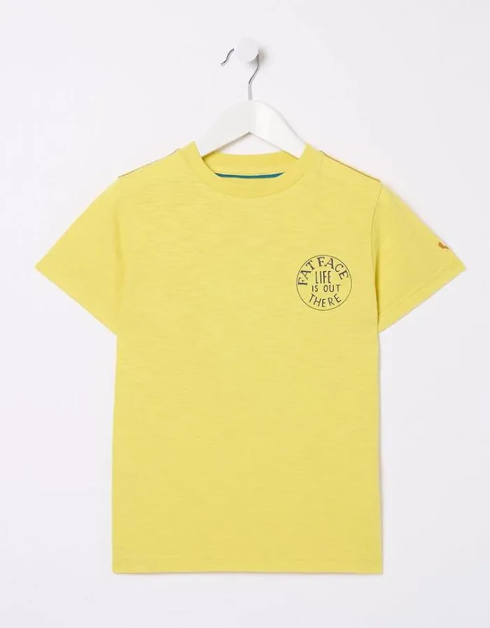 Kids FatFace TShirts and Polos Destination Graphic TShirt Yellow