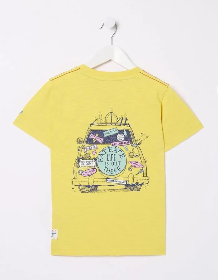 Kids FatFace TShirts and Polos Destination Graphic TShirt Yellow