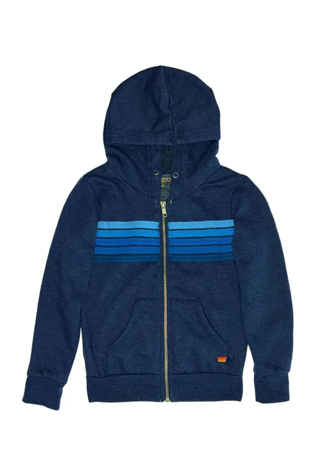 Kids Kids Collection Aviator Nation KID039S 5 STRIPE HOODIE 8211 NAVY BLUE STRIPES