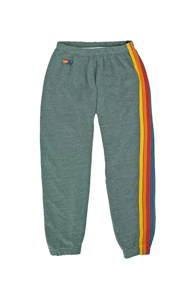 Kids Kids Collection Aviator Nation KID039S 5 STRIPE SWEATPANTS 8211 HEATHER GREY