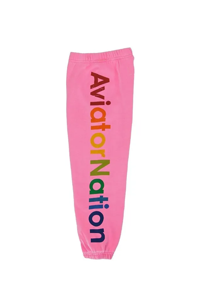 Kids Kids Collection Aviator Nation KID039S AVIATOR NATION SWEATPANTS 8211 NEON PINK