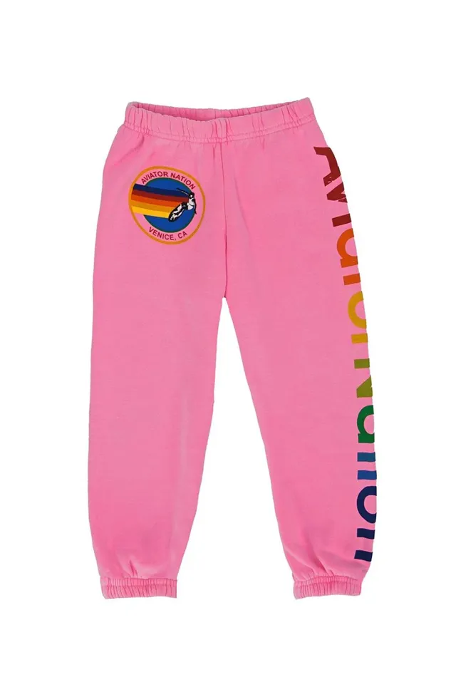 Kids Kids Collection Aviator Nation KID039S AVIATOR NATION SWEATPANTS 8211 NEON PINK Kids Kids Collection Aviator Nation KID039S AVIATOR NATION SWEATPANTS 8211 NEON PINK