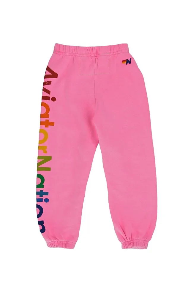Kids Kids Collection Aviator Nation KID039S AVIATOR NATION SWEATPANTS 8211 NEON PINK Kids Kids Collection Aviator Nation KID039S AVIATOR NATION SWEATPANTS 8211 NEON PINK
