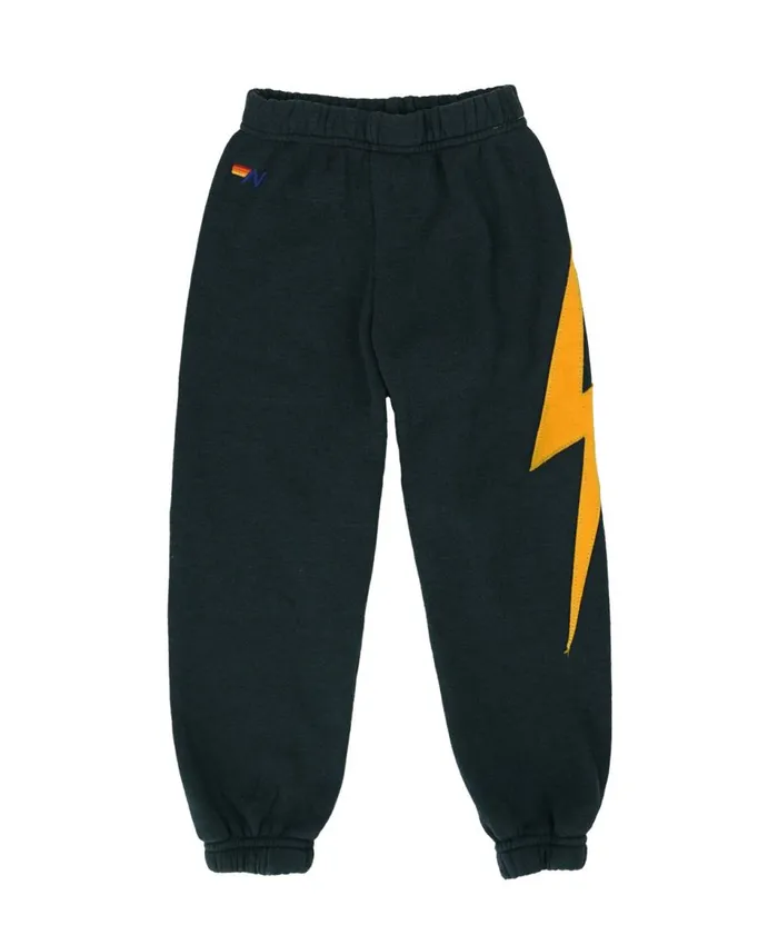 Kids Kids Collection Aviator Nation KIDS BOLT PRINT SWEATPANTS 8211 CHARCOAL WHITE