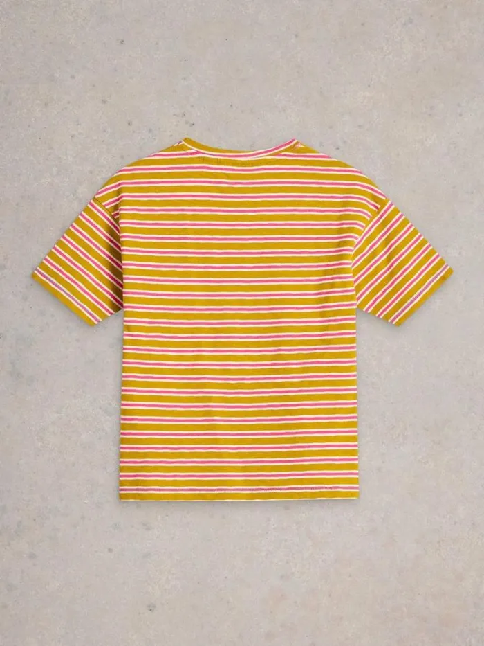 Kids SS Stripe Tee Yellow Multi White Stuff Tops Kids SS Stripe Tee Yellow Multi White Stuff Tops
