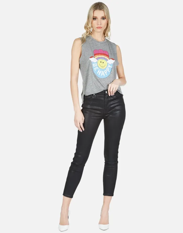 Kinzington Happy Hamsa Heather Grey Women039s Lauren Moshi Tanks