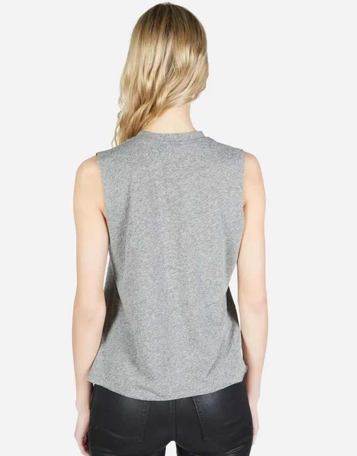 Kinzington Happy Hamsa Heather Grey Women039s Lauren Moshi Tanks
