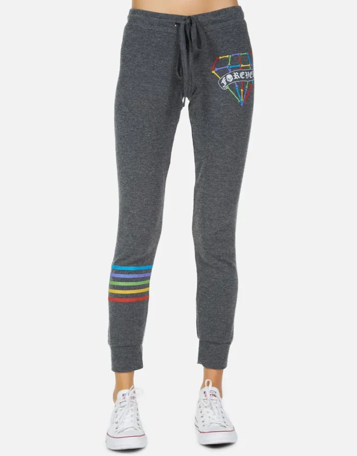 Kizzy Bone Diamond Heather Black Women039s Lauren Moshi Long Sweatpants