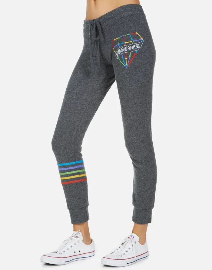 Kizzy Bone Diamond Heather Black Women039s Lauren Moshi Long Sweatpants
