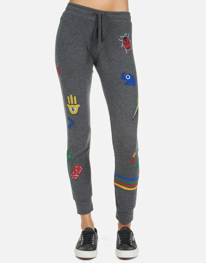 Kizzy Lucky Elements Heather Black Women039s Lauren Moshi Long Sweatpants
