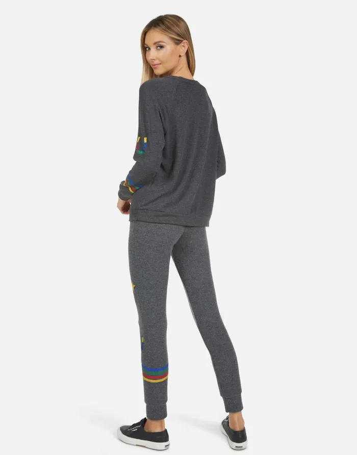 Kizzy Lucky Elements Heather Black Women039s Lauren Moshi Long Sweatpants