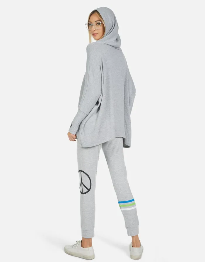 Kizzy World Peace Lips Heather Grey Women039s Lauren Moshi Long Sweatpants