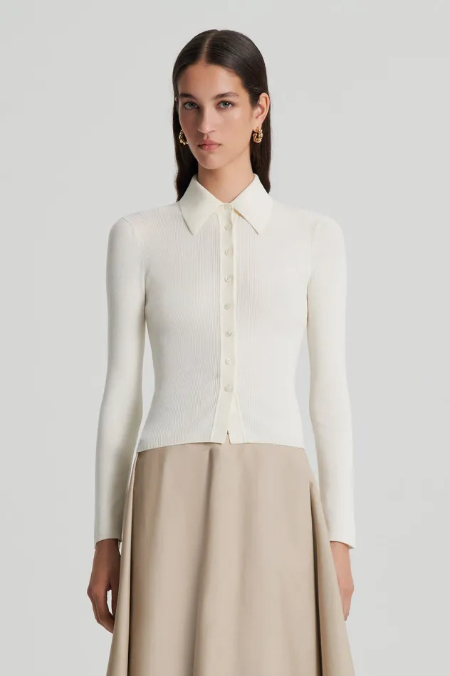 KNIT SHIRT CREAM Women Knitwear Scanlan Theodore