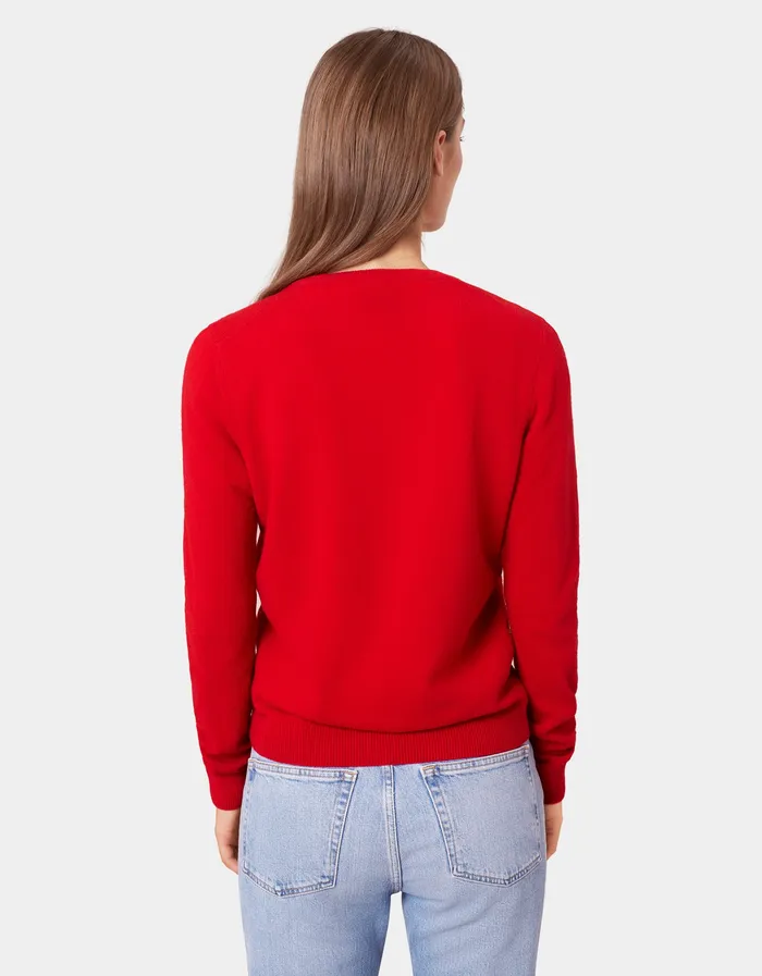 Knit Sweaters Colorfulstandard Women Women Light Merino Wool Crew 8211 Scarlet Red