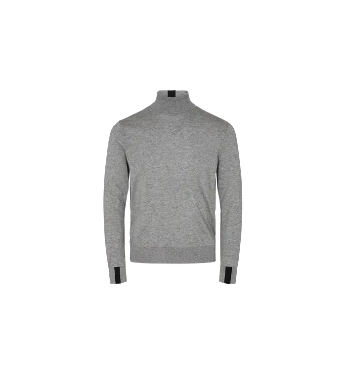 Knits Men MMGAdam Supima Rollneck Knit Grey Melange MOS MOSH