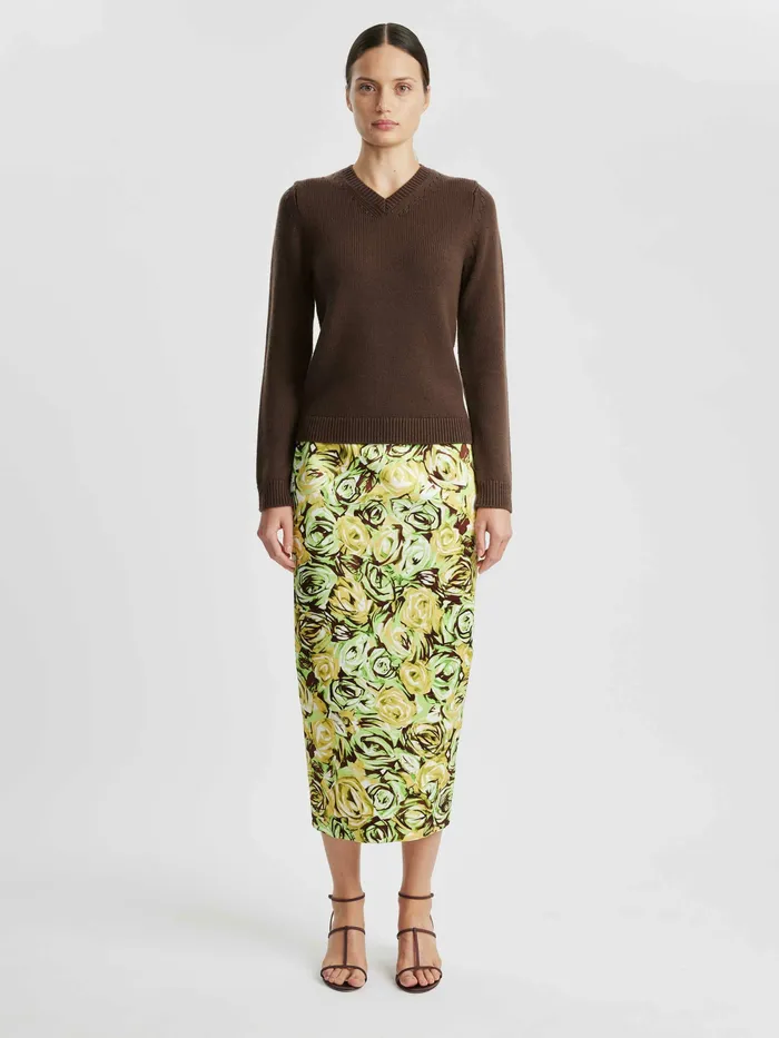 Knitwear Emilia Wickstead Women Pace Brown Knitted Jumper