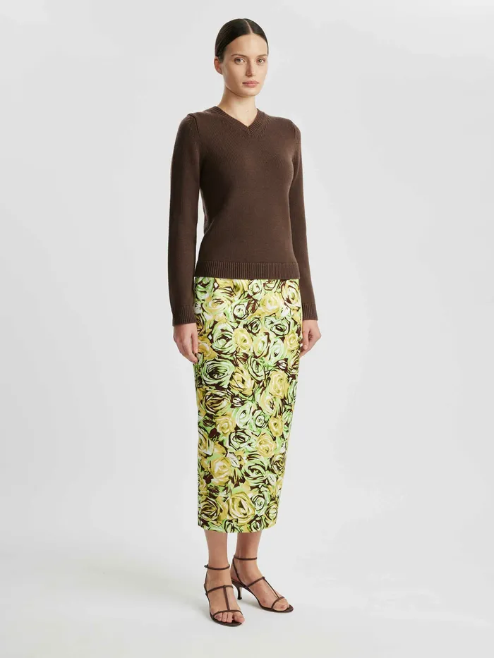 Knitwear Emilia Wickstead Women Pace Brown Knitted Jumper