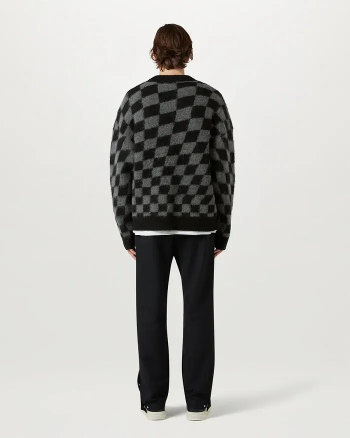 Knitwear Men Belstaff Belstaff X Represent Checkerboard Knit Sweater Shadow