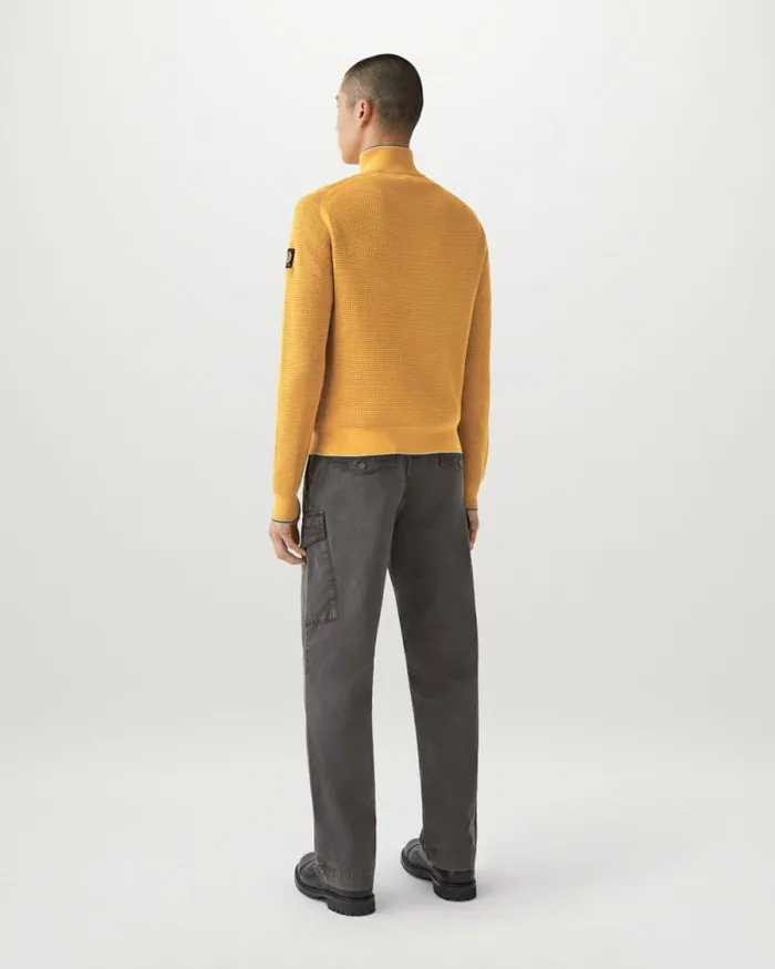 Knitwear Men Belstaff Cole Quarter Zip Jumper Glaze Yellow Knitwear Men Belstaff Cole Quarter Zip Jumper Glaze Yellow