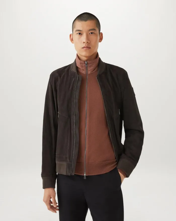 Knitwear Men Belstaff Kelby Zip Cardigan Deep Copper