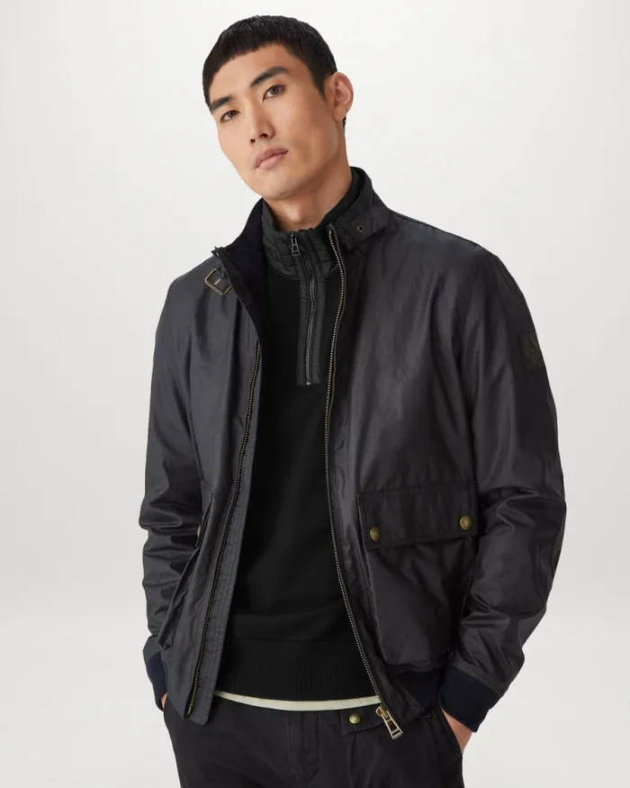 Knitwear Men Belstaff Kilmington Quarter Zip Jumper Black Knitwear Men Belstaff Kilmington Quarter Zip Jumper Black