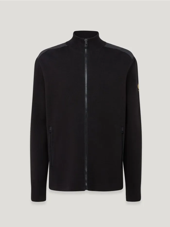 Knitwear Men Belstaff Verge Zip Cardigan Black