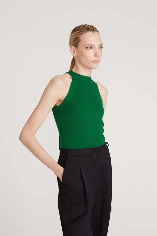 Knitwear Women Halston Bailey Merino Wool Halter Knit Jade Jade