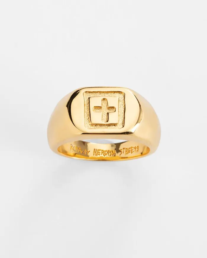 Ksubi 18k Dripps 1999 Signet Ring WomensMens Jewelry