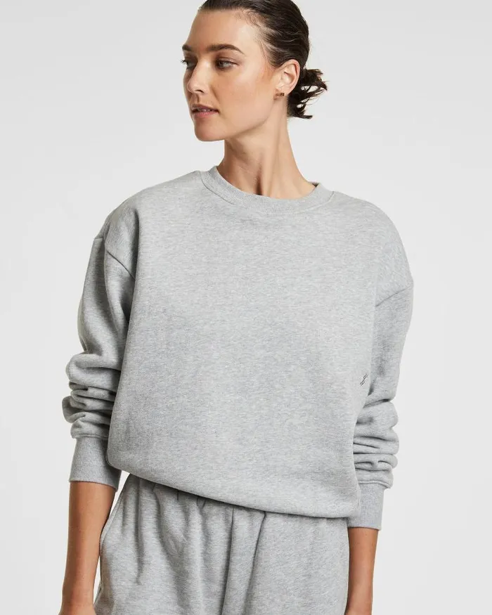 Ksubi 3 X 4 Klassic Crew Grey Marl Womens Sweats