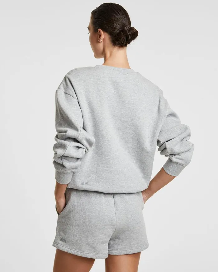 Ksubi 3 X 4 Klassic Crew Grey Marl Womens Sweats