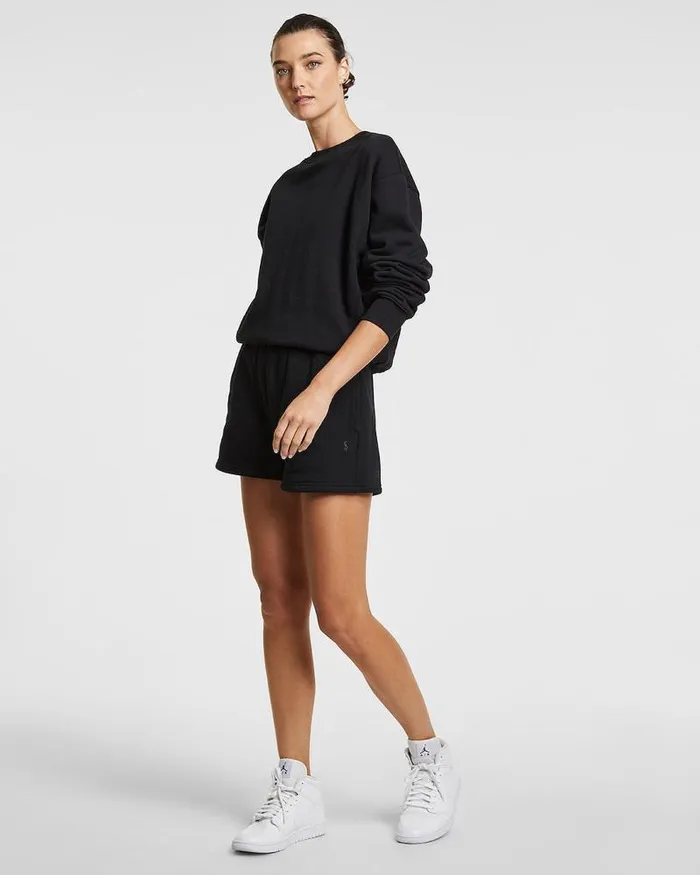 Ksubi 3 X 4 Klassic Crew Jet Black Womens Sweats
