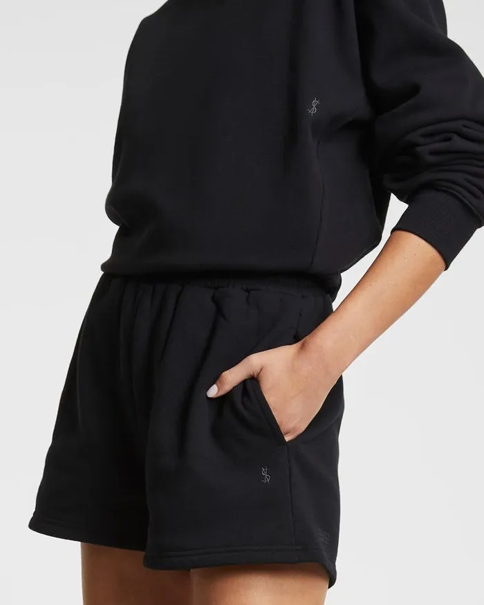 Ksubi 3 X 4 Klassic Crew Jet Black Womens Sweats