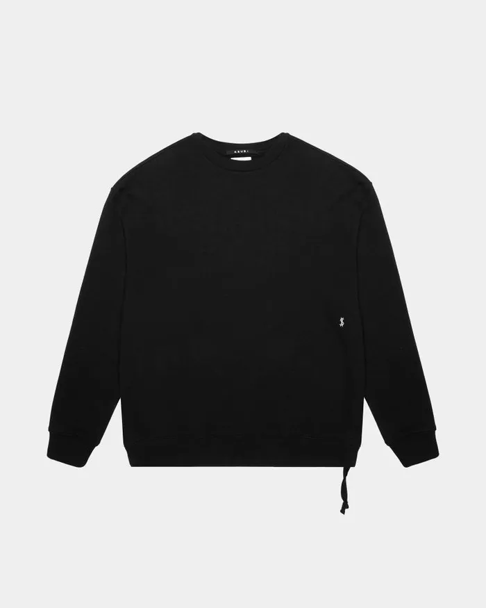 Ksubi 4 X 4 Biggie Crew Jet Black Mens Sweats Ksubi 4 X 4 Biggie Crew Jet Black Mens Sweats