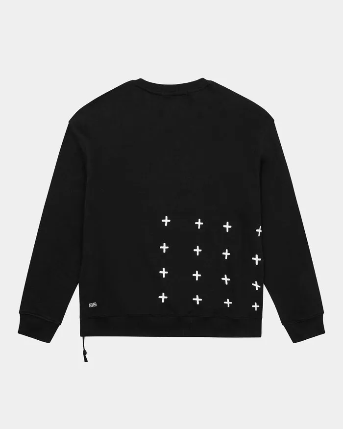 Ksubi Chicago 42154 Biggie Crew Jet Black Mens Sweats