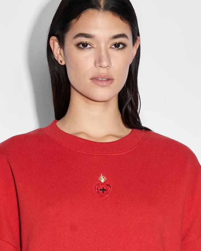 Ksubi Emblazed Oh G Crew Crimson Womens Sweats