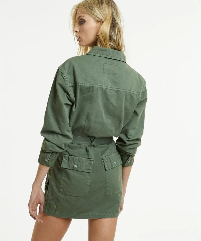 Ksubi Interlude Belted Dress Army Womens Dresses