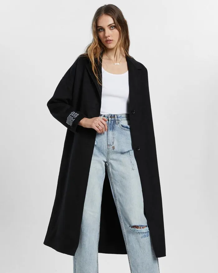 Ksubi Kamille Coat Black Womens Jackets