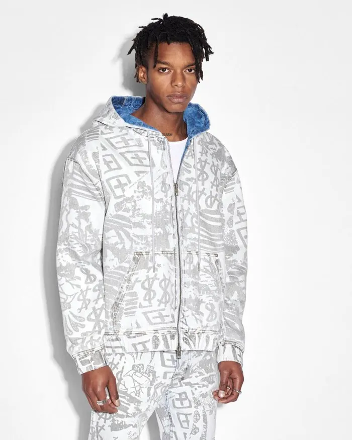 Ksubi Kollage Zip Hoodie Icey Mens Jackets