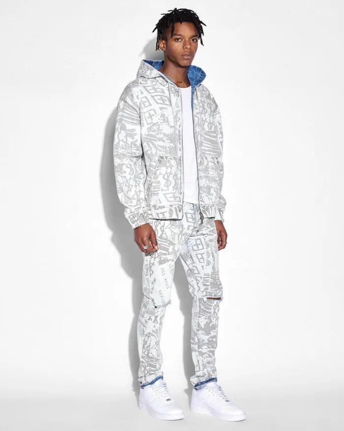 Ksubi Kollage Zip Hoodie Icey Mens Jackets